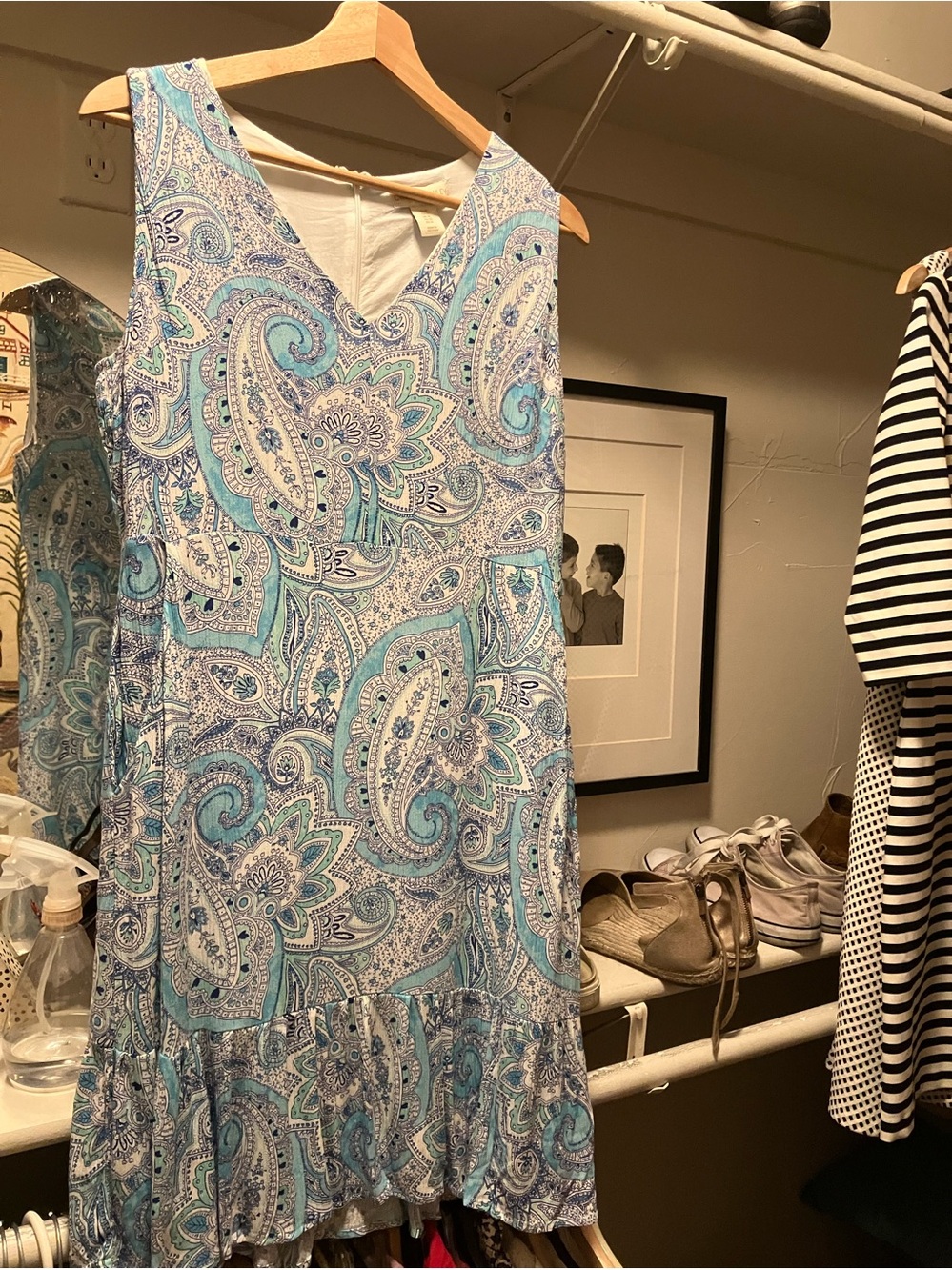 Comfortable Cynthia Rowley summer paisley dress.